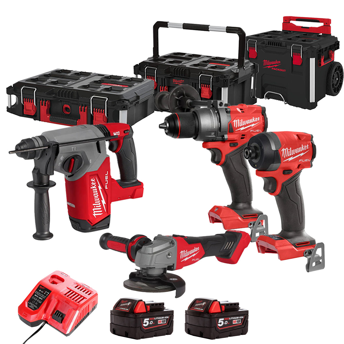 MW 18V 4 Piece Power Tool Kit with 2 x Batteries T4TKITM - 18506-Kikonat