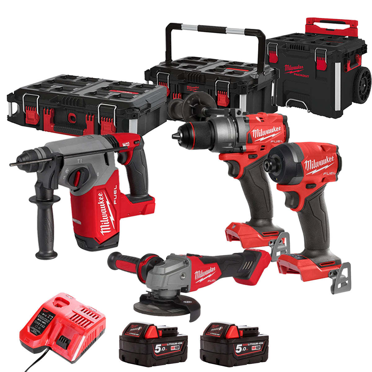 MW 18V 4 Piece Power Tool Kit with 2 x Batteries T4TKITM - 18506-Kikonat