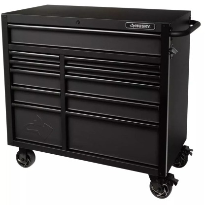 INDUSTRIAL 41 IN. W X 21.5 IN. D 11-DRAWER ROLLING CABINET TOOL CHEST IN MATTE BLACK-Kikonat