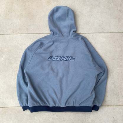 90s Reversible Fleece Coat Jacket Blue-Kikonat