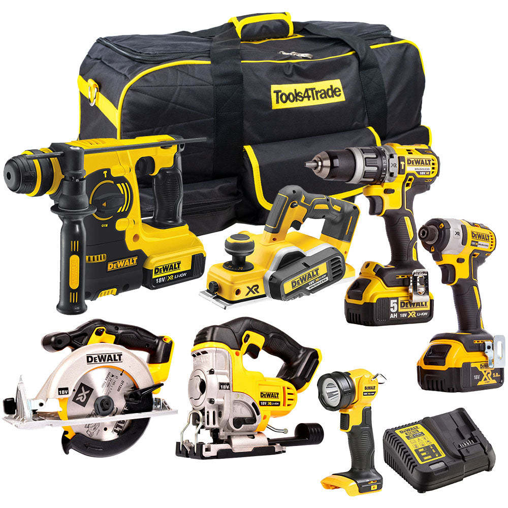 7 Piece 18V Li-ion Kit 3 x 5.0Ah Batteries & Charger DEW-KIT-2M-Kikonat