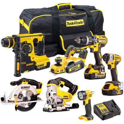 7 Piece 18V Li-ion Kit 3 x 5.0Ah Batteries & Charger DEW-KIT-2M-Kikonat