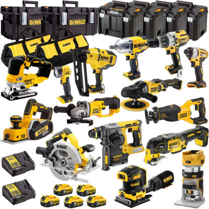 18V 15 Piece Power Tool Kit with 5 x 5.0Ah Batteries DEWKIT25-Kikonat