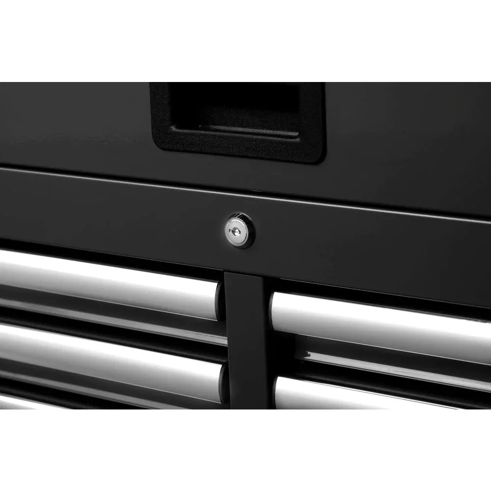 36 IN. W 12-DRAWER, DEEP COMBINATION TOOL CHEST AND CABINET SET IN GLOSS BLACK-Kikonat