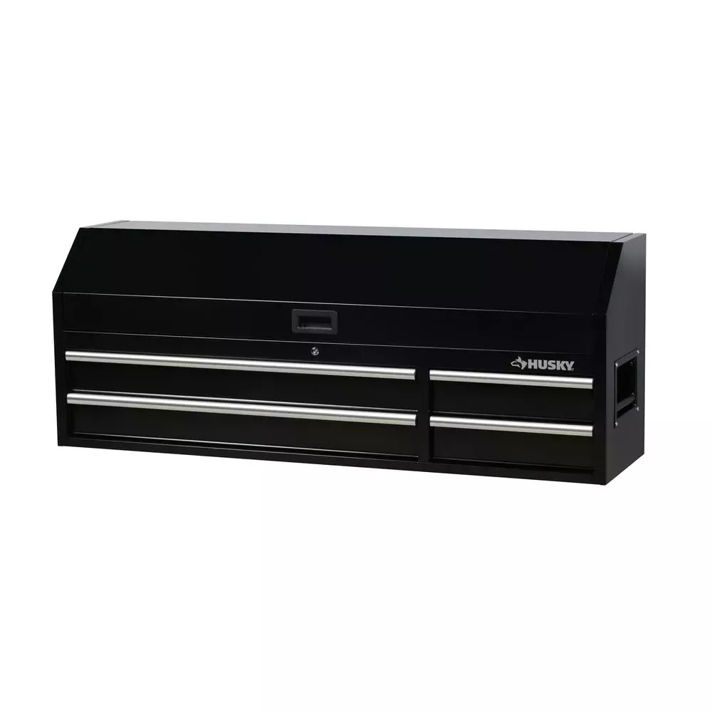 61 IN. W X 15.8 IN. D 4-DRAWER TOOL CHEST WITH POWER STRIP IN BLACK-Kikonat