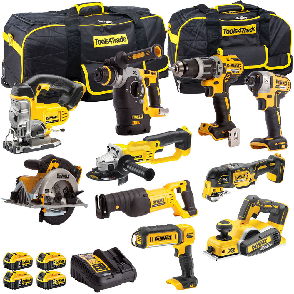 DCKT4T10AP4 18v XR Li-ion 10pc Kit 4 x 5.0Ah Batteries & Bag-Kikonat