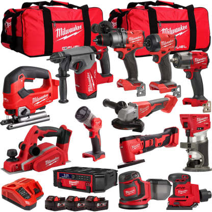 MW 18V 13 Piece Combo Kit with 3 x 5.0Ah Battery & Charger T4TKIT-32227-Kikonat