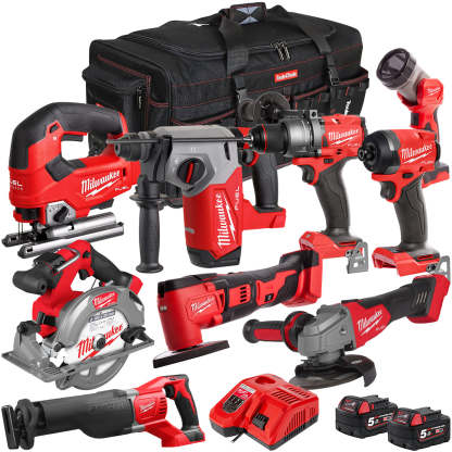 MW 18V 9 Piece Combo Kit with 2 x 5.0Ah Battery & Charger T4TKIT-32231-Kikonat