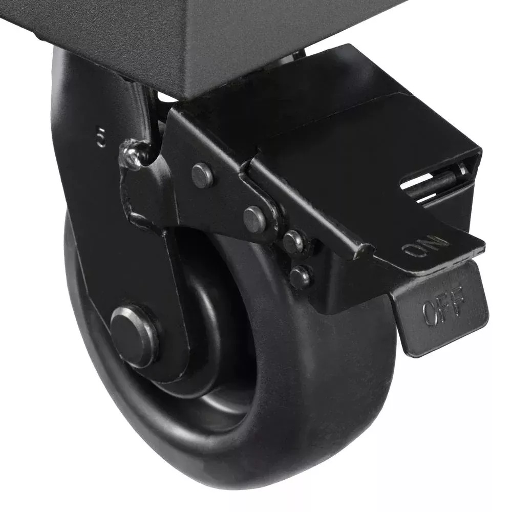 HEAVY-DUTY 72 IN. W 18-DRAWER, DEEP TOOL CHEST MOBILE WORKBENCH IN MATTE BLACK WITH ADJUSTABLE-HEIGHT HARDWOOD TOP-Kikonat