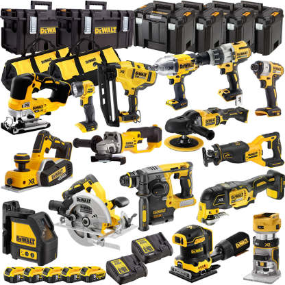 18V 16 Piece Power Tool Kit with 5 x 5.0Ah Batteries DEWKIT23-Kikonat