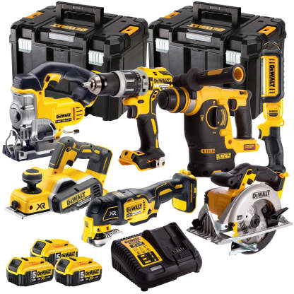 18V 7 Piece Power Tool Kit with 3 x 5.0Ah Batteries T4TKIT-438-Kikonat