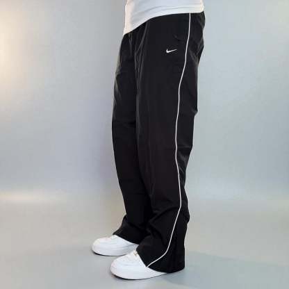 RARE 2000s Baggy Trackpants Black-Kikonat