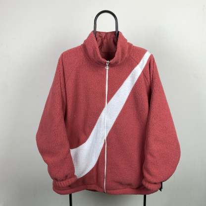 00s Reversible Fleece Coat Jacket Pink-Kikonat
