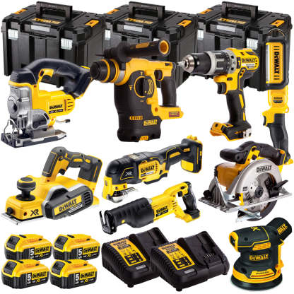 18V 9 Piece Power Tool Kit with 4 x 5.0Ah Batteries T4TKIT-501-Kikonat