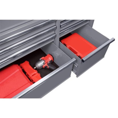 52 in. 9-Drawer Mobile Workbench in Gloss Gray-Kikonat
