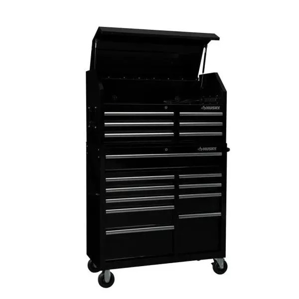 41 IN. 6-DRAWERS TOP CHEST IN BLACK-Kikonat
