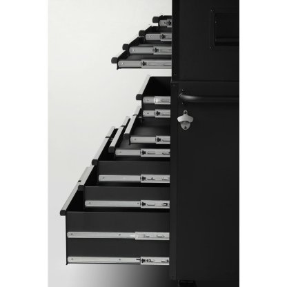 Industrial 41 in. W x 21.5 in. D 15-Drawer Tool Chest and Cabinet Combo in Matte Black-Kikonat
