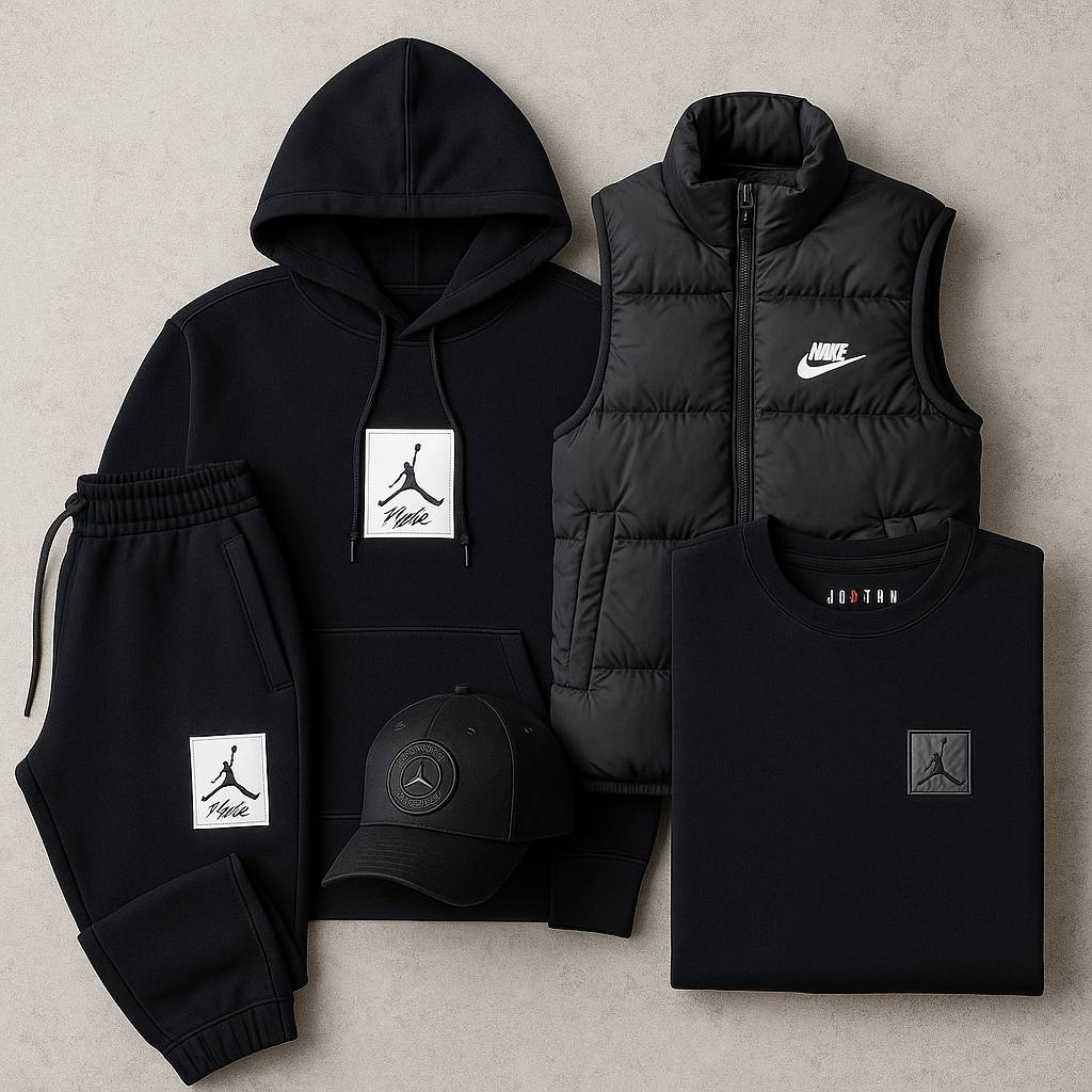Jord™ Complete Set - Sweatshirt, Pants, Puffer Jacket &amp; T-shirt-Kikonat