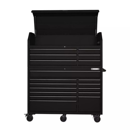 HEAVY-DUTY 56 IN. W 18-DRAWER COMBINATION TOOL CHEST AND CABINET SET, MATTE BLACK-Kikonat