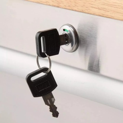 72 IN. 8-DRAWER AND 1-DOOR MOBILE WORKBENCH IN STAINLESS STEEL-Kikonat