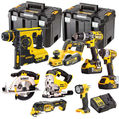 8 Piece 18V Li-ion Kit 3 x 5.0Ah Batteries & Charger DEW-KIT-3M-Kikonat