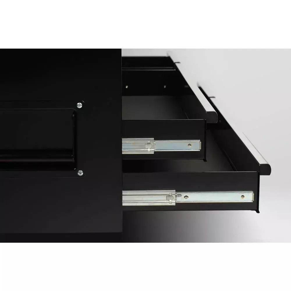 61 IN. W X 15.8 IN. D 4-DRAWER TOOL CHEST WITH POWER STRIP IN BLACK-Kikonat