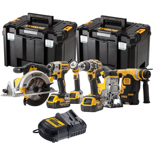 DCK699M3T 18V 6 Piece Kit 3 x 4.0Ah Batteries Charger & 2 x TSTAK Kitboxes-Kikonat