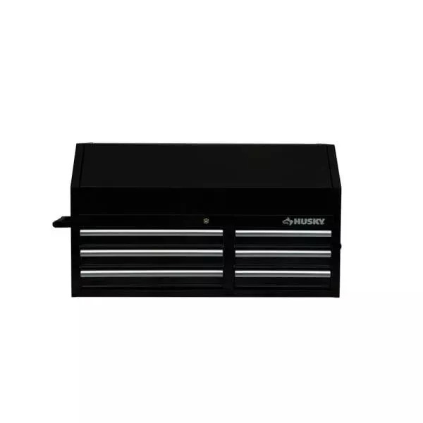 41 IN. 6-DRAWERS TOP CHEST IN BLACK-Kikonat