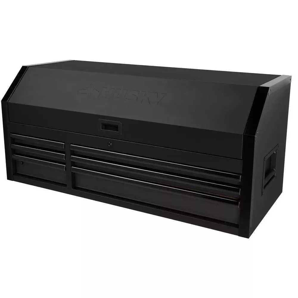 INDUSTRIAL 52 IN. W X 21.5 IN. D 6-DRAWER TOOL CHEST WITH PULL-OUT WORK SURFACE AND LED LIGHT IN MATTE BLACK-Kikonat