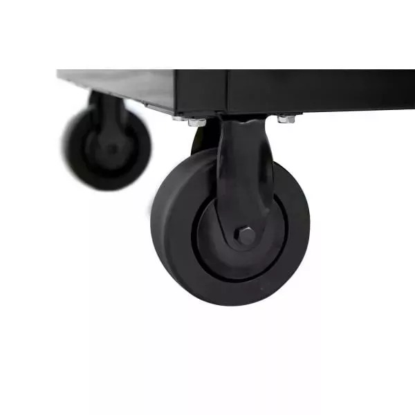 62 IN. 12-DRAWER MOBILE WORKBENCH WITH FULL LENGTH EXT TABLE IN ALL BLACKED OUT-Kikonat