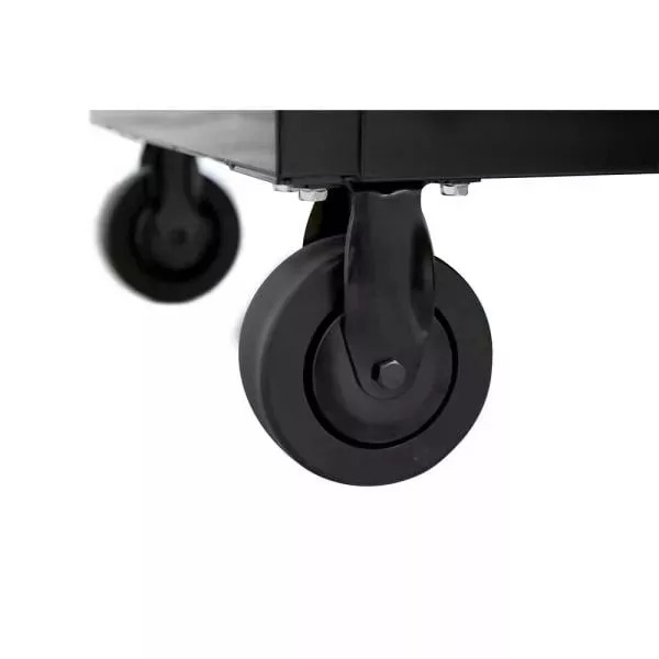 62 IN. 12-DRAWER MOBILE WORKBENCH WITH FULL LENGTH EXT TABLE IN ALL BLACKED OUT-Kikonat