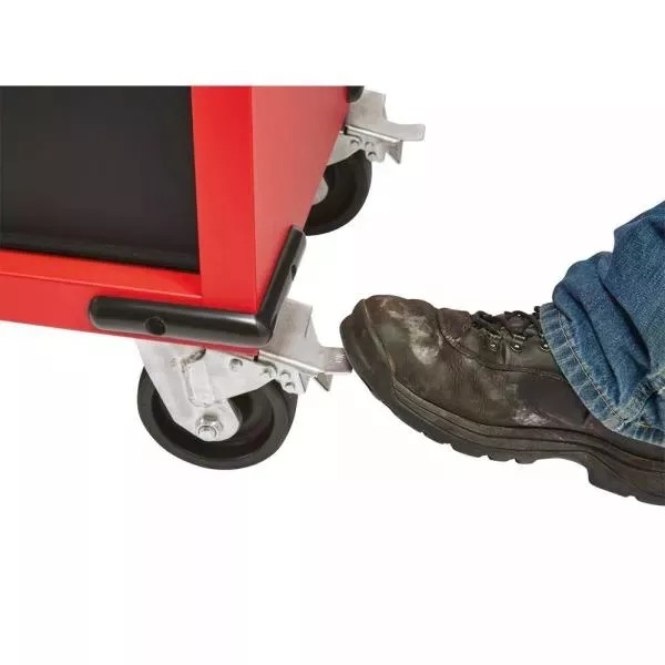 46 IN. 8-DRAWER ROLLER CABINET TOOL CHEST IN RED/BLACK TEXTURED-Kikonat