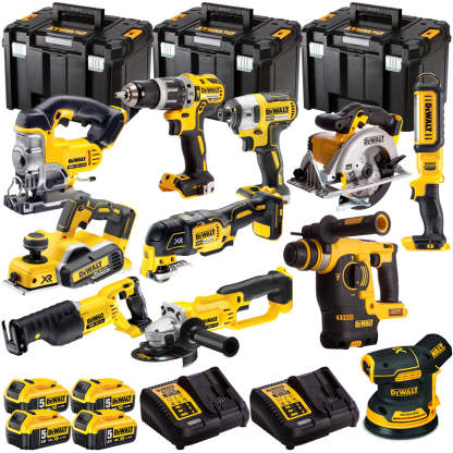 18V 11 Piece Power Tool Kit with 4 x 5.0Ah Batteries T4TKIT-485-Kikonat