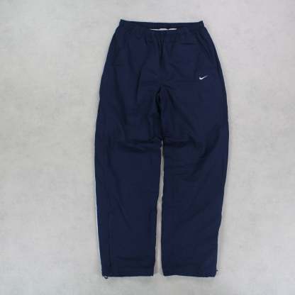 RARE 00s Spell Out Trackpants Navy-Kikonat