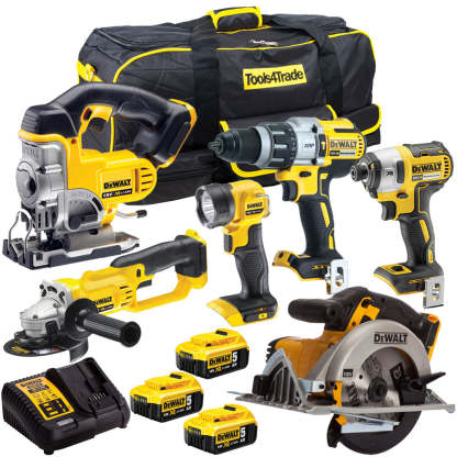 DCK694P3-GB 18V XR 6 Piece Kit 3 x 5.0Ah Batteries with Charger & Bag-Kikonat