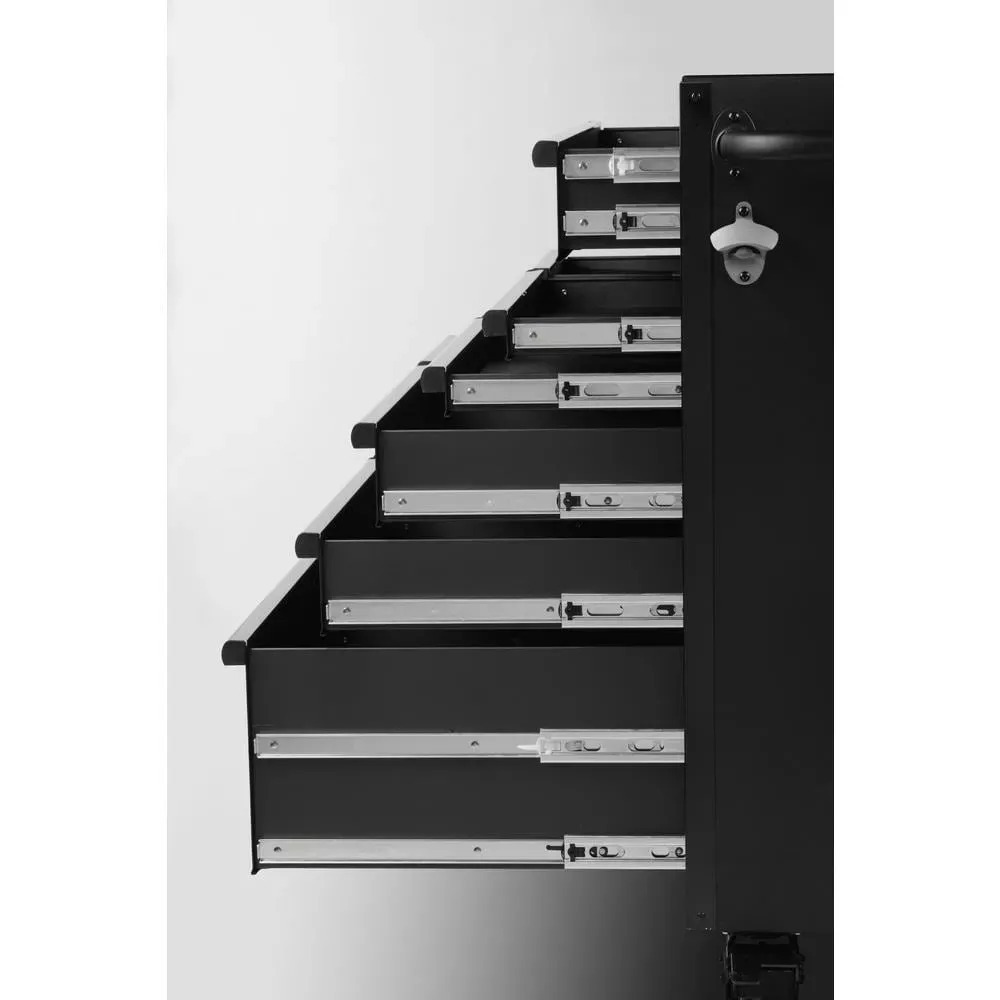 INDUSTRIAL 41 IN. W X 21.5 IN. D 11-DRAWER ROLLING CABINET TOOL CHEST IN MATTE BLACK-Kikonat