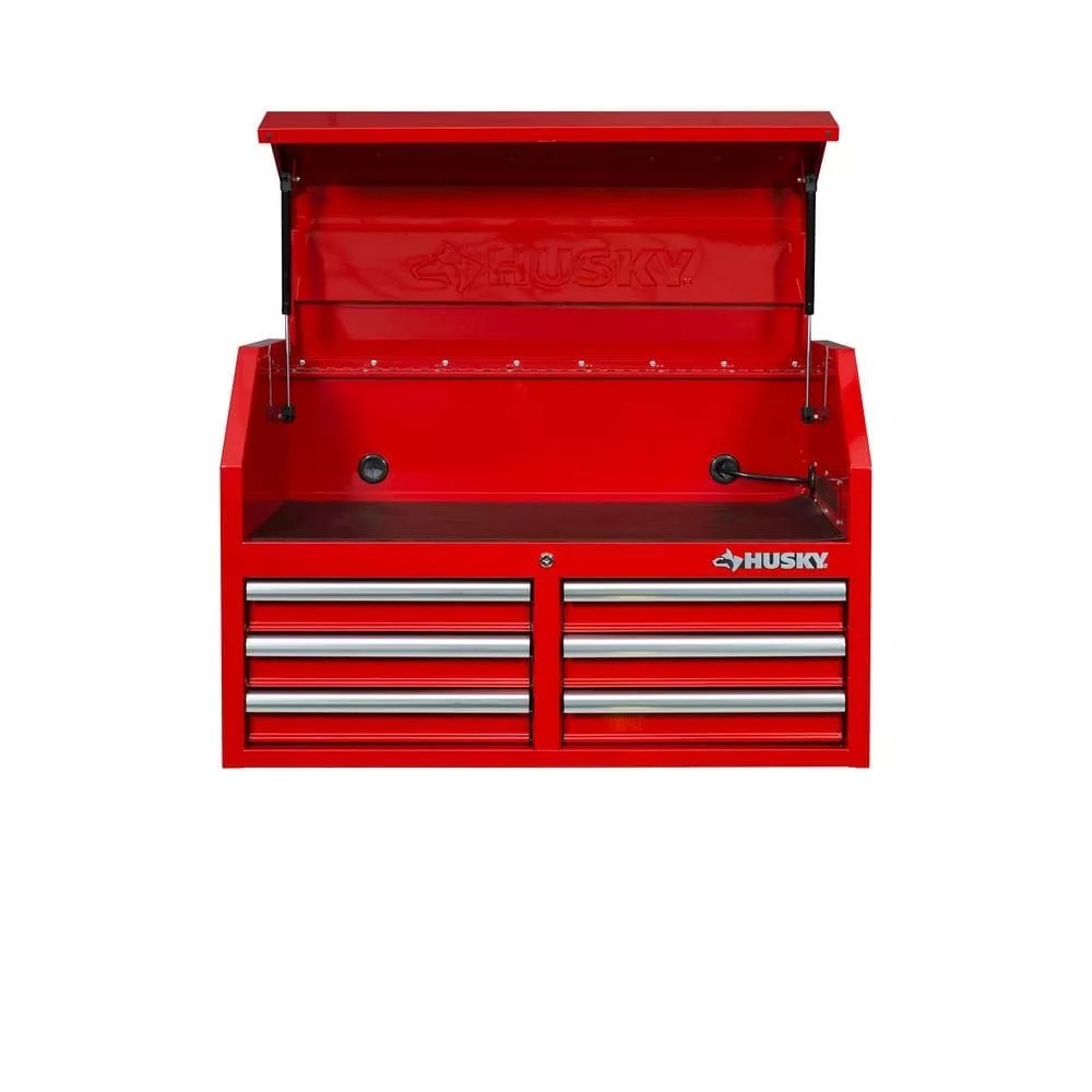 36 IN. W 12-DRAWER COMBINATION TOOL CHEST AND CABINET COMBO IN GLOSS RED-Kikonat