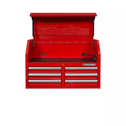36 IN. W 12-DRAWER COMBINATION TOOL CHEST AND CABINET COMBO IN GLOSS RED-Kikonat