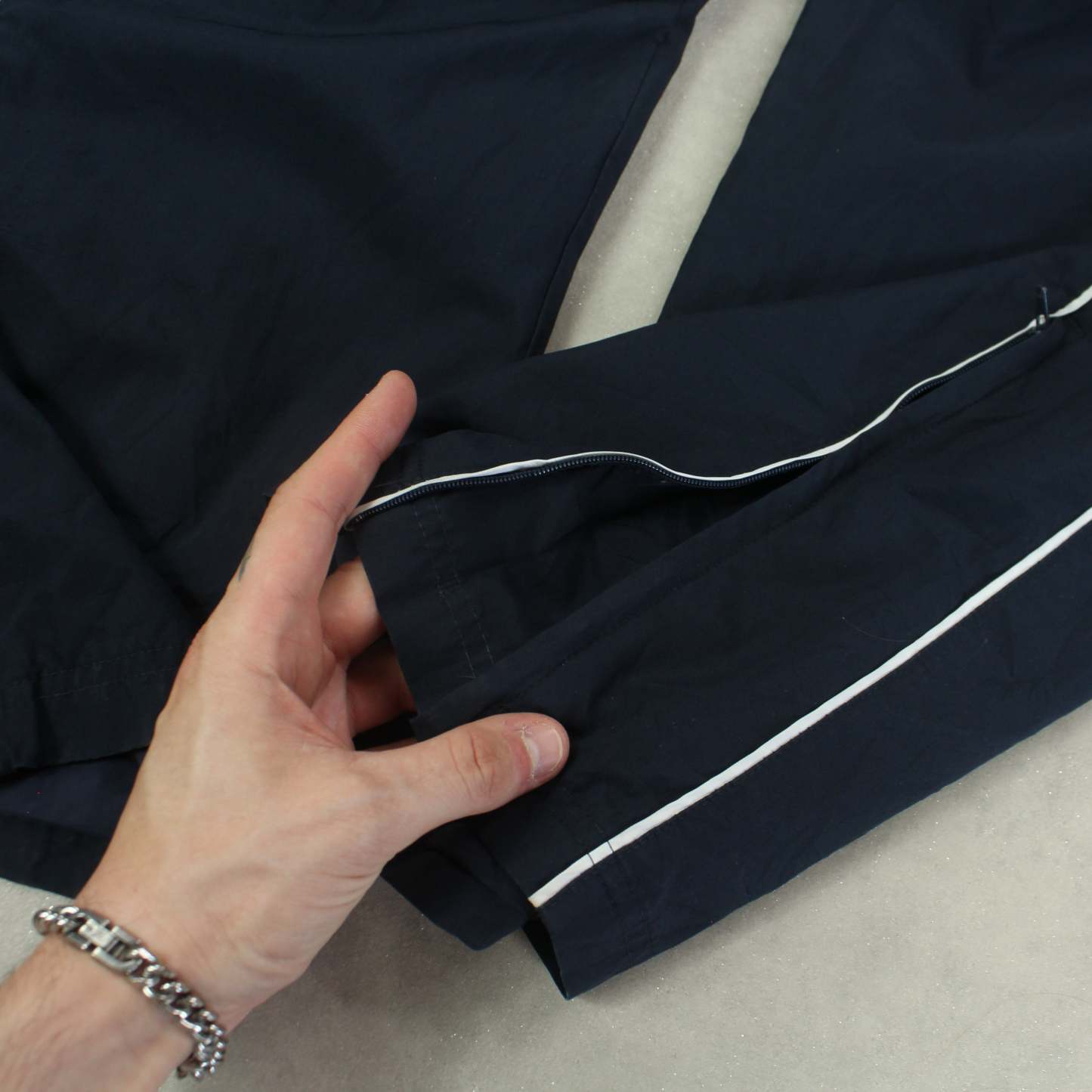 RARE 2000s Baggy Trackpants Navy-Kikonat