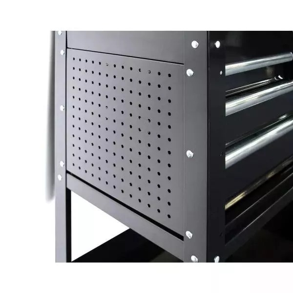 33 IN. W 4-DRAWER MECHANICS TOOL UTILITY CART IN GLOSS BLACK-Kikonat