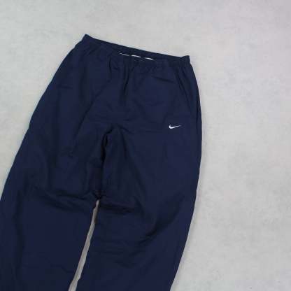 RARE 00s Spell Out Trackpants Navy-Kikonat