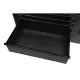 56 IN. W 5-DRAWER 1-DOOR, DEEP TOOL CHEST MOBILE WORKBENCH IN GLOSS BLACK WITH HARDWOOD TOP-Kikonat