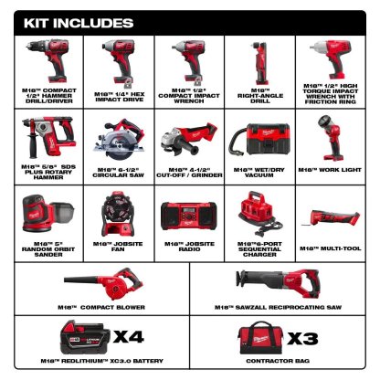 M18 FUEL 18V Lithium-Ion Brushless Cordless Combo Kit-Kikonat