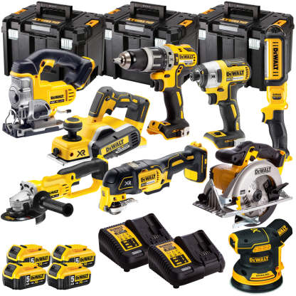 18V 9 Piece Power Tool Kit with 4 x 5.0Ah Batteries T4TKIT-492-Kikonat
