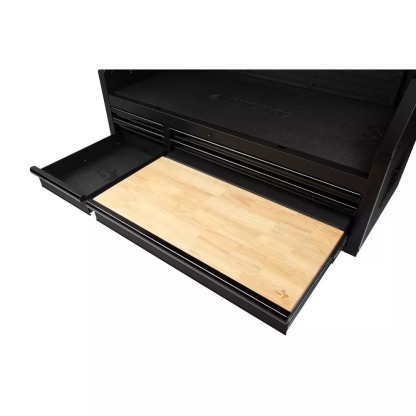 INDUSTRIAL 52 IN. W X 21.5 IN. D 6-DRAWER MATTE BLACK TOP TOOL CHEST WITH PULL-OUT WORK SURFACE AND LED LIGHT-Kikonat