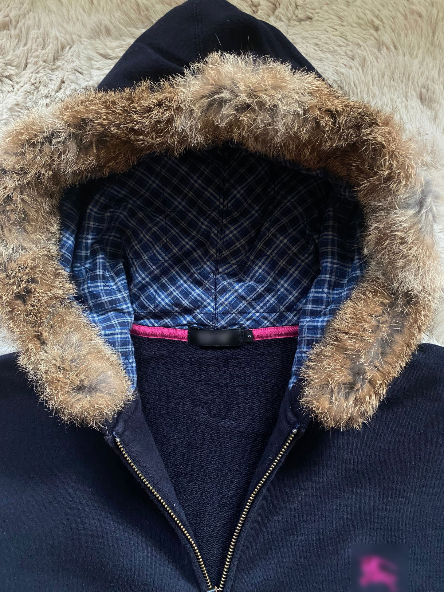fur zipup hoodie-Kikonat