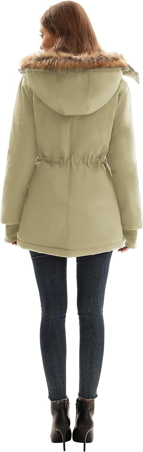 Winter Wool Women's Parka Jacket-Kikonat