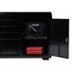 56 IN. W 5-DRAWER 1-DOOR, DEEP TOOL CHEST MOBILE WORKBENCH IN GLOSS BLACK WITH HARDWOOD TOP-Kikonat