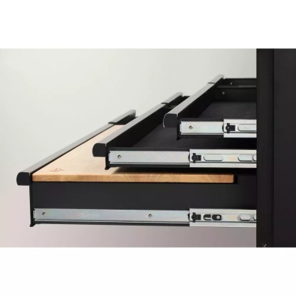 INDUSTRIAL 52 IN. W X 21.5 IN. D 6-DRAWER TOOL CHEST WITH PULL-OUT WORK SURFACE AND LED LIGHT IN MATTE BLACK-Kikonat