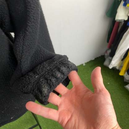 00s Reversible Fleece Coat Jacket Black-Kikonat